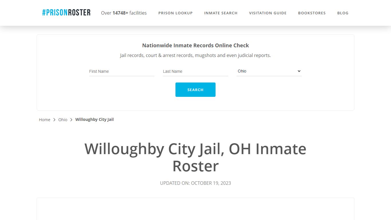 Willoughby City Jail, OH Inmate Roster - Prisonroster