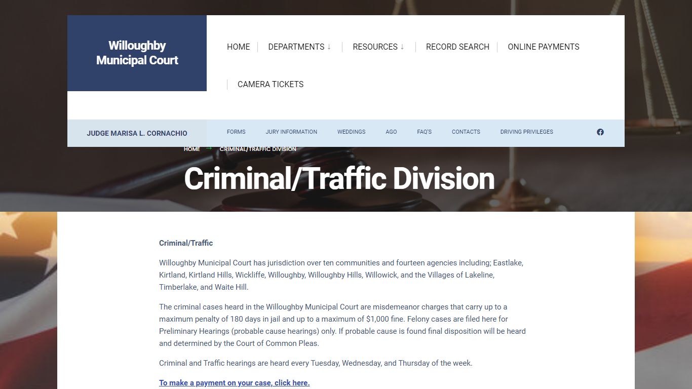 Criminal/Traffic Division - Willoughby Municipal Court
